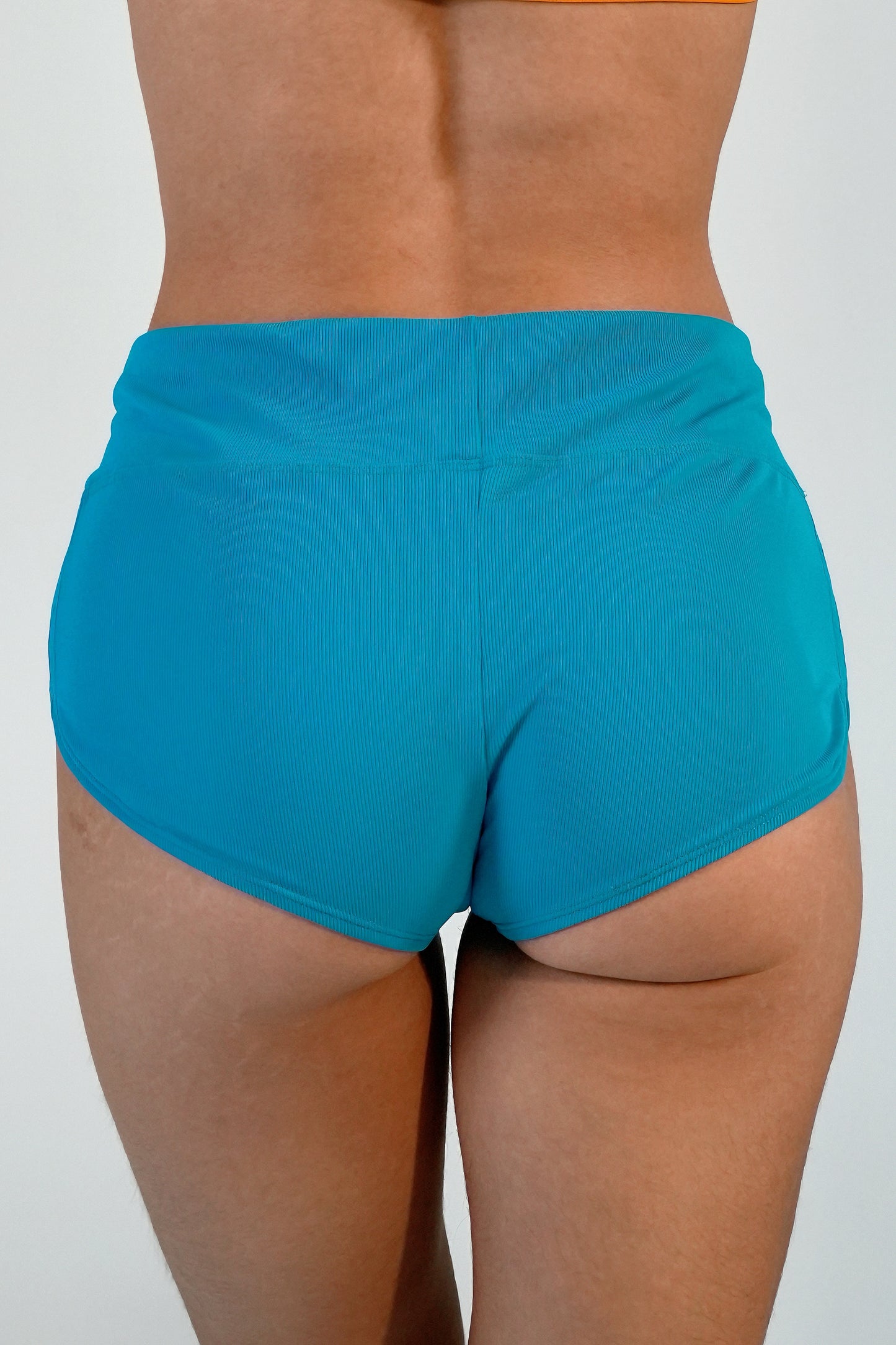 Tangerine Tease Swim Shorts - Turquoise