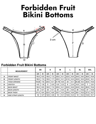 Forbidden Fruit Bikini Bottom - Turquoise