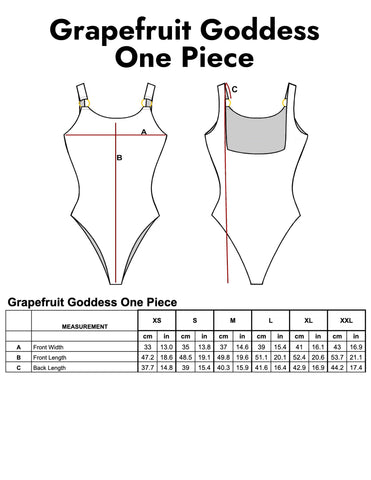 Grapefruit Goddess One Piece