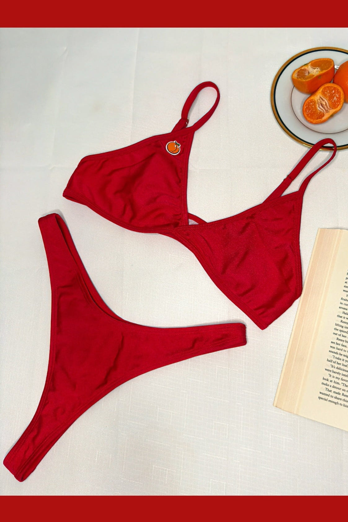 Kumquat Kiss Bikini Bottom - Red