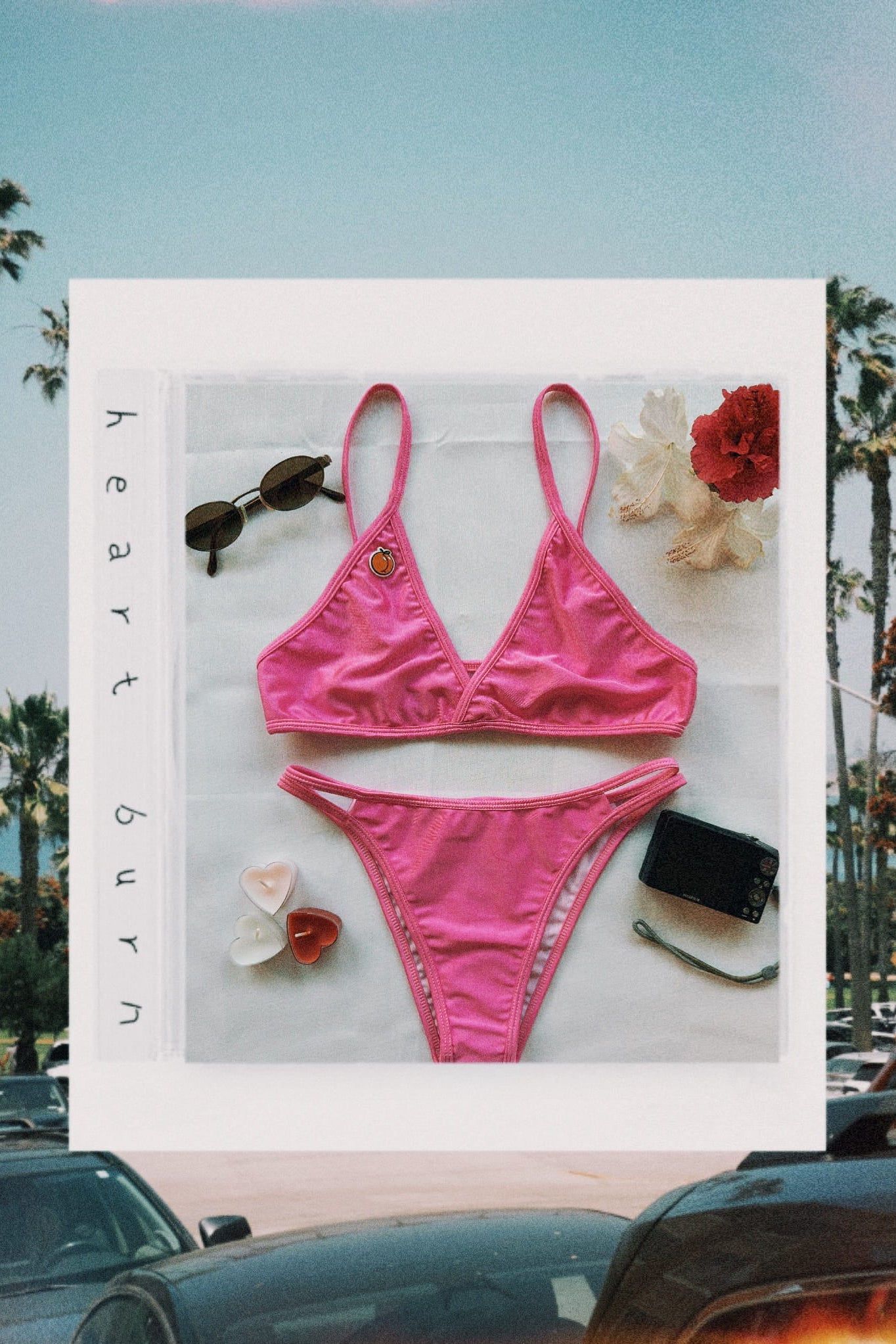 Lemon Drop Bikini Top - Pink