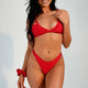 Lemon Drop Bikini Top - Red