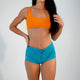 Tangerine Tease Swim Shorts - Turquoise