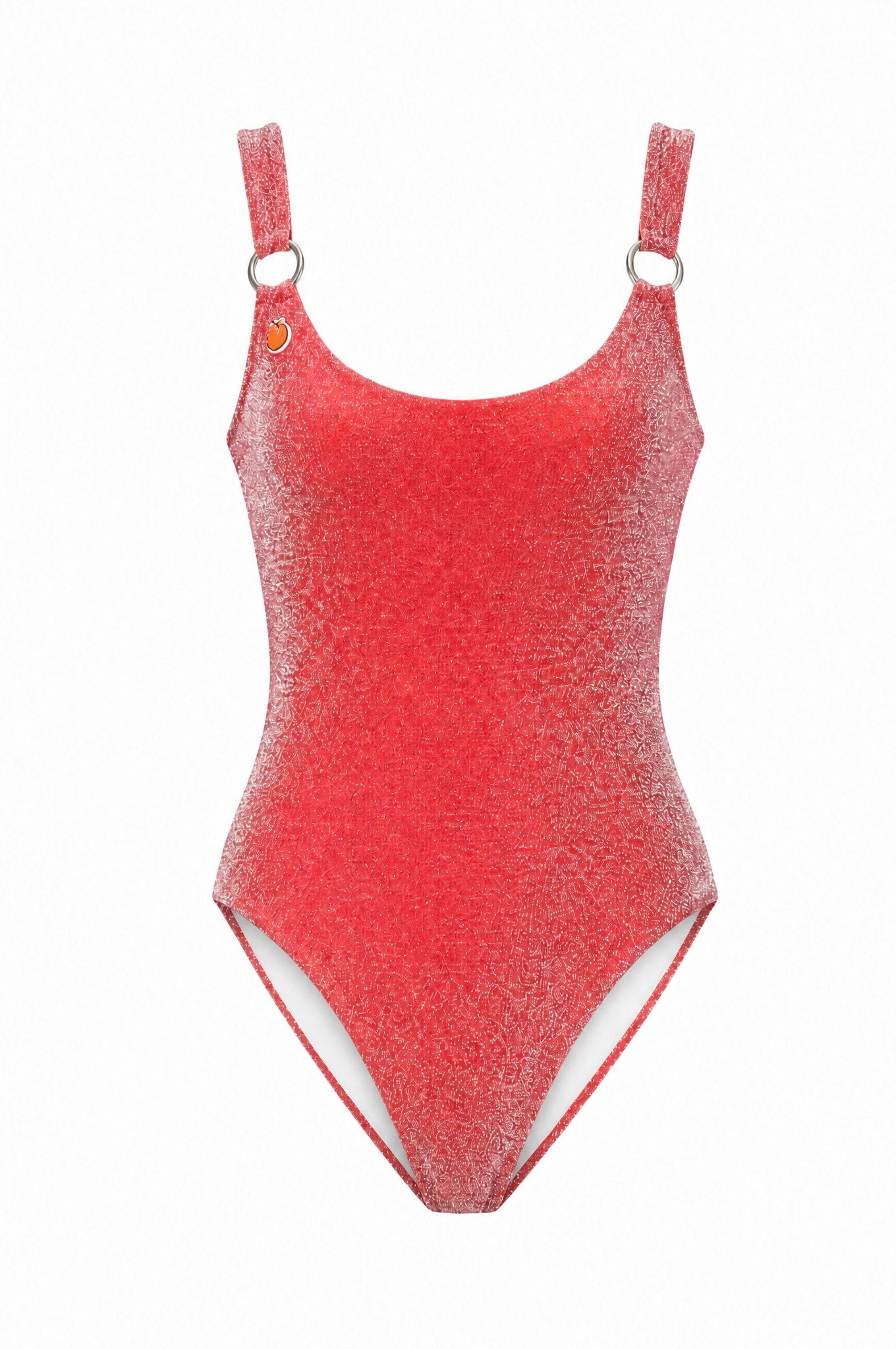 Grapefruit Goddess one-piece — ghost mannequin view showing the silhouette
